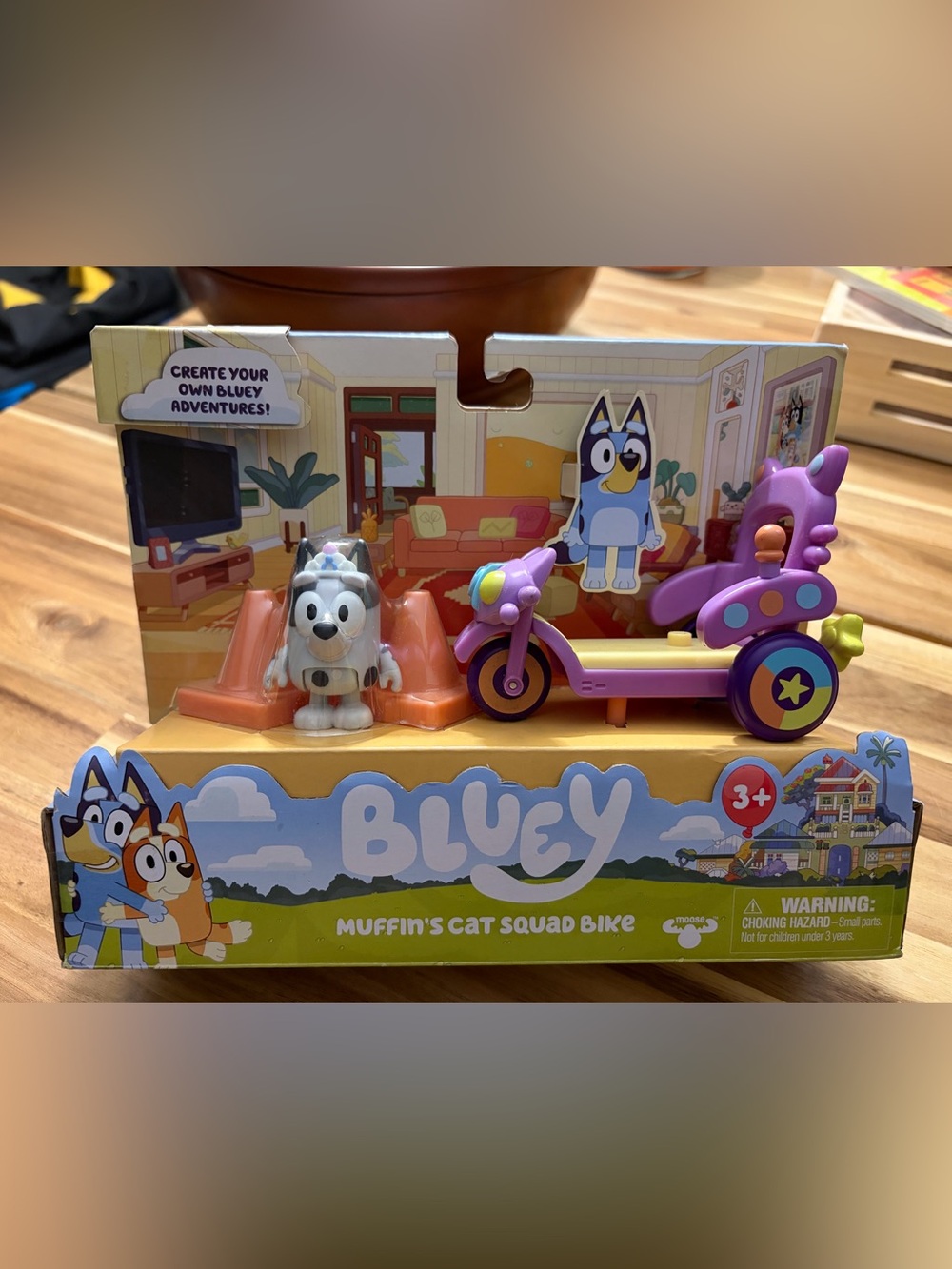 NWT: Bluey - Muffin's Cat Squad Bike with 2.5" Muffin Figure